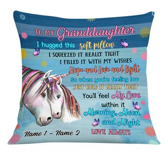 Personalized Unicorn Daughter Granddaughter Pillow - Thegiftio