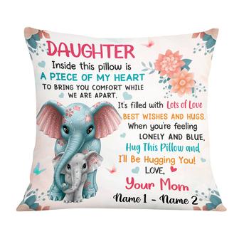 Personalized Elephant Daughter Granddaughter From Mom Grandma Pillow - Thegiftio UK