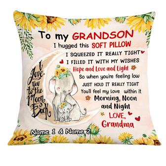 Personalized Elephant Daughter Granddaughter From Mom Grandma Pillow - Thegiftio UK