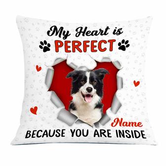 Personalized Photo Dog Owner My Heart Pillow - Thegiftio