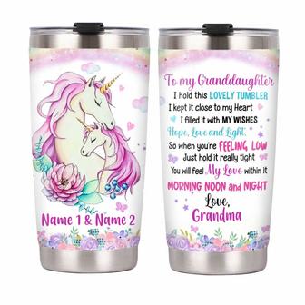 Personalized Unicorn Mom Grandma Daughter Granddaughter Hug This Steel Tumbler - Thegiftio UK