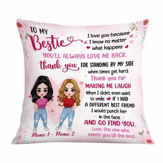 Personalized Friends Icon Thank You Pillow - Thegiftio UK