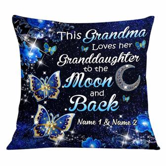 Personalized Butterfly Mom Grandma Granddaughter Grandson Pillow - Thegiftio UK