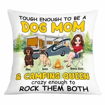 Personalized Love Camping Dog Mom Pillow - Thegiftio UK