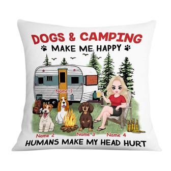 Personalized Love Camping Dog Pillow - Thegiftio UK