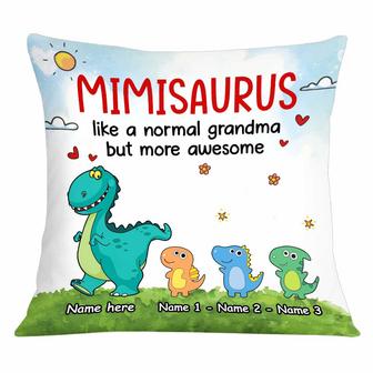 Personalized Mom Grandma Granddaughter Grandson Dinosaur Pillow - Thegiftio UK