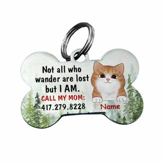 Personalized Cat Lost Wander Bone Pet Tag for Cats - Thegiftio UK