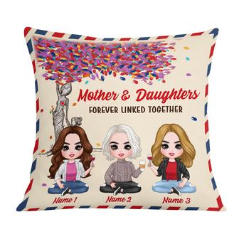 Personalized Mother Daughter Linked Together Pillow - Thegiftio UK