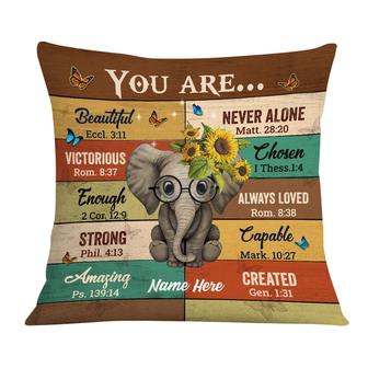 Personalized Cute Elephant Gift, Elephant You Are Pillow - Thegiftio