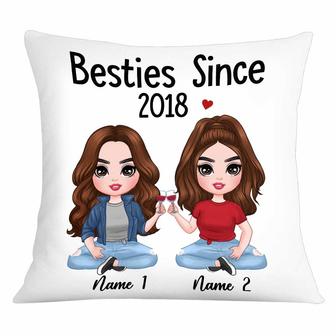 Personalized Best Friend Gift, Best Friend, Bestie Since Pillow - Thegiftio