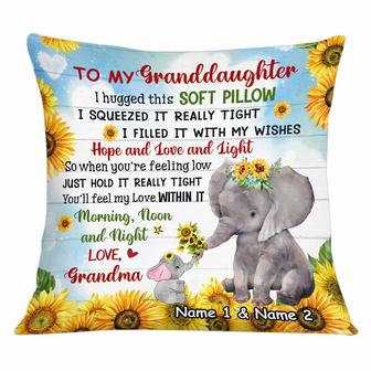 Personalized Mom Grandma Daughter Granddaughter Elephant Pillow - Thegiftio UK