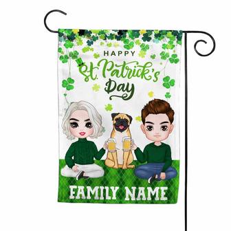Personalized St Patrick's Day Family Garden Flag - Thegiftio UK