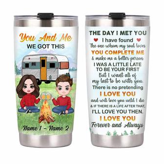 Personalized Couple Camping Love Steel Tumbler - Thegiftio UK
