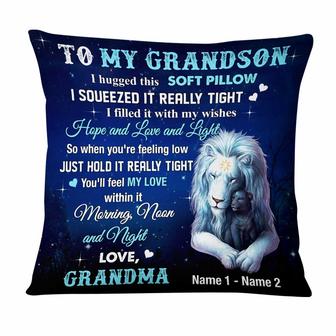 Personalized Mom Grandma Granddaughter Grandson Lion Pillow - Thegiftio UK