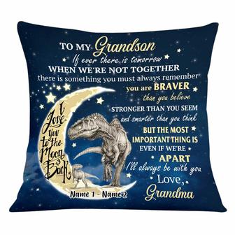 Personalized Mom Grandma Daughter Granddaughter Son Grandson Dinosaur Pillow - Thegiftio UK