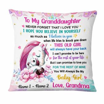 Personalized Mom Grandma Unicorn Daughter Granddaughter Pillow - Thegiftio