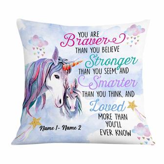 Personalized Unicorn Daughter Granddaughter Son Grandson Pillow - Thegiftio
