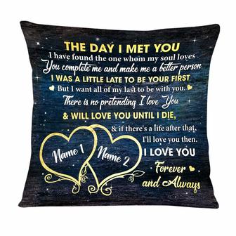 Personalized Best Gift For My Love, Valentine Gift, Christmas, Couple The Day I Met You Pillow - Thegiftio