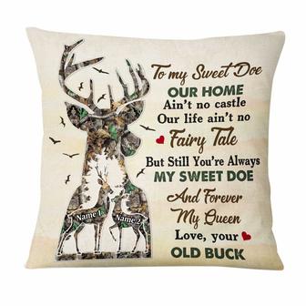 Personalized Deer Hunting Couple Pillow - Thegiftio UK