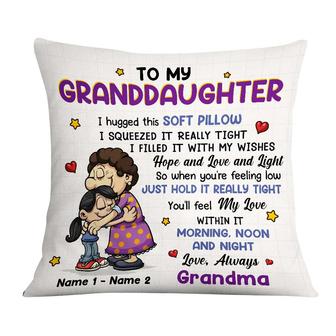 Personalized Granddaughter Daughter Grandson Son Gifts, Hug This Pillow - Thegiftio