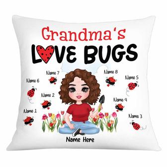 Personalized Mom Grandma Love Bugs Pillow - Thegiftio UK