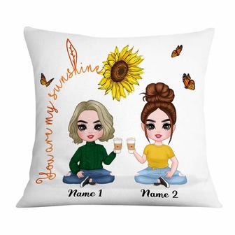 Personalized Mother's Day, Mothers Day Gift For Mom, Grandma, Sunflower You Are My Sunshine Pillow - Thegiftio