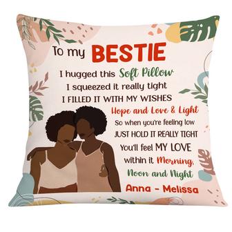 Personalized BWA Abstract Sister Friend Hug This Pillow - Thegiftio