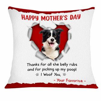 Personalized Dog Mom Mother's Day Photo Pillow - Thegiftio
