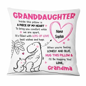 Personalized Mom Grandma Dinosaur Drawing Pillow - Thegiftio UK
