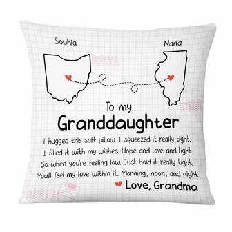 Personalized Long Distance Hug This Drawing Pillow - Thegiftio UK