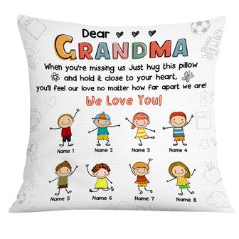 Personalized Mom Grandma Drawing Pillow - Thegiftio UK