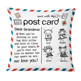 Personalized Mom Grandma Kids Drawing Pillow - Thegiftio UK
