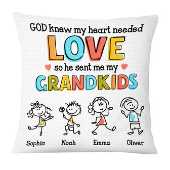 Personalized Grandkid Love Drawing Pillow - Thegiftio UK