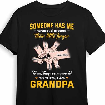 Personalized Dad Grandpa Someone Has Me T Shirt - Thegiftio UK