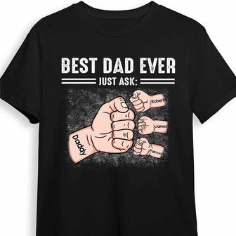 Personalized Dad Fist Bump Hand T Shirt - Thegiftio UK