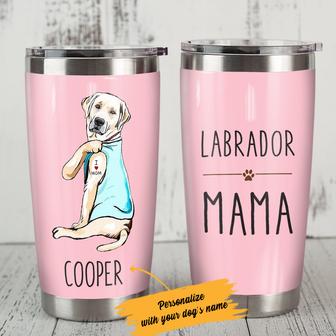Personalized Labrador Retriever Dog I Love Mom Steel Tumbler SMY203 81O36 - Thegiftio UK