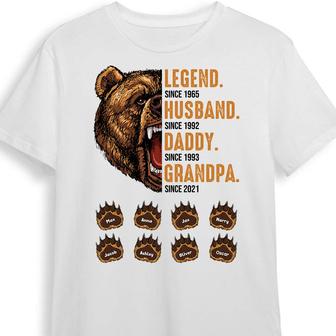 Personalized Dad Grandpa Husband Bear T Shirt - Thegiftio UK