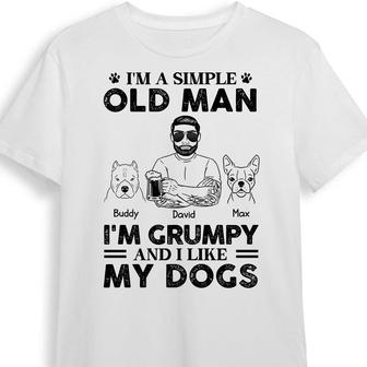 Personalized Dog Dad Grandpa T Shirt - Thegiftio UK