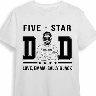 Personalized Dad Grandpa Five Star T Shirt - Thegiftio UK
