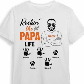 Personalized Dad Grandpa Rocking T Shirt - Thegiftio UK