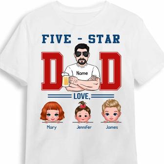 Personalized Dad Grandpa Five Star T Shirt - Thegiftio UK