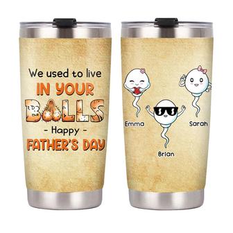 Personalized Dad Grandpa Funny Steel Tumbler - Thegiftio