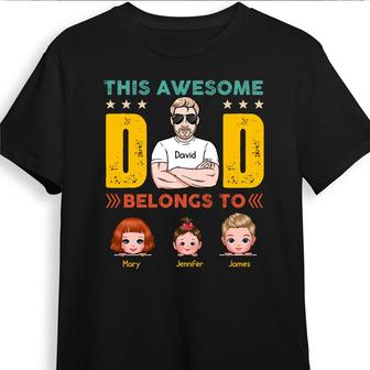 Personalized Dad Grandpa Awesome T Shirt - Thegiftio UK