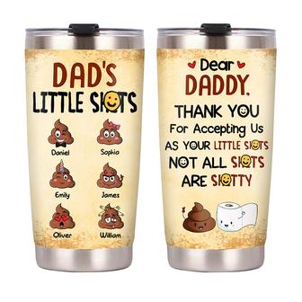 Personalized Dad Grandpa Funny Steel Tumbler - Thegiftio