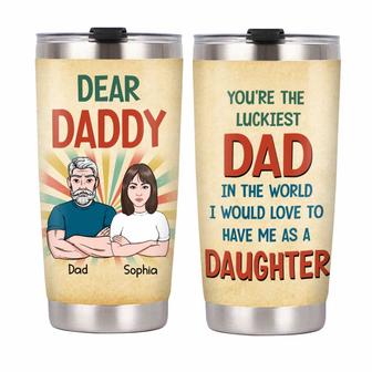 Personalized Dad Grandpa Daughter Steel Tumbler - Thegiftio UK