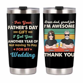Personalized Dad Grandpa Daughter Steel Tumbler - Thegiftio UK