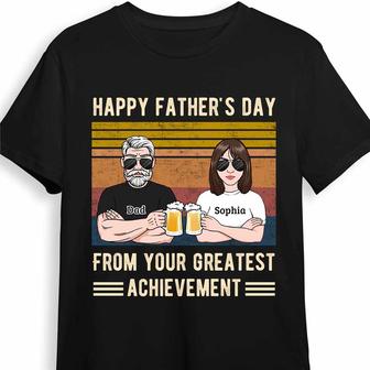 Personalized Dad Christmas Gift From Daughter, Dad Grandpa Daughter Son T Shirt - Thegiftio UK