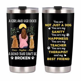 Personalized Dog Mom A Girl And Her Dog Steel Tumbler - Thegiftio UK