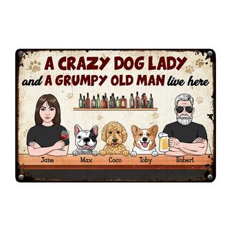 Personalized Husband Wife Dog Metal Sign - Thegiftio
