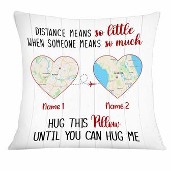 Personalized Long Distance Map Pillow - Thegiftio UK